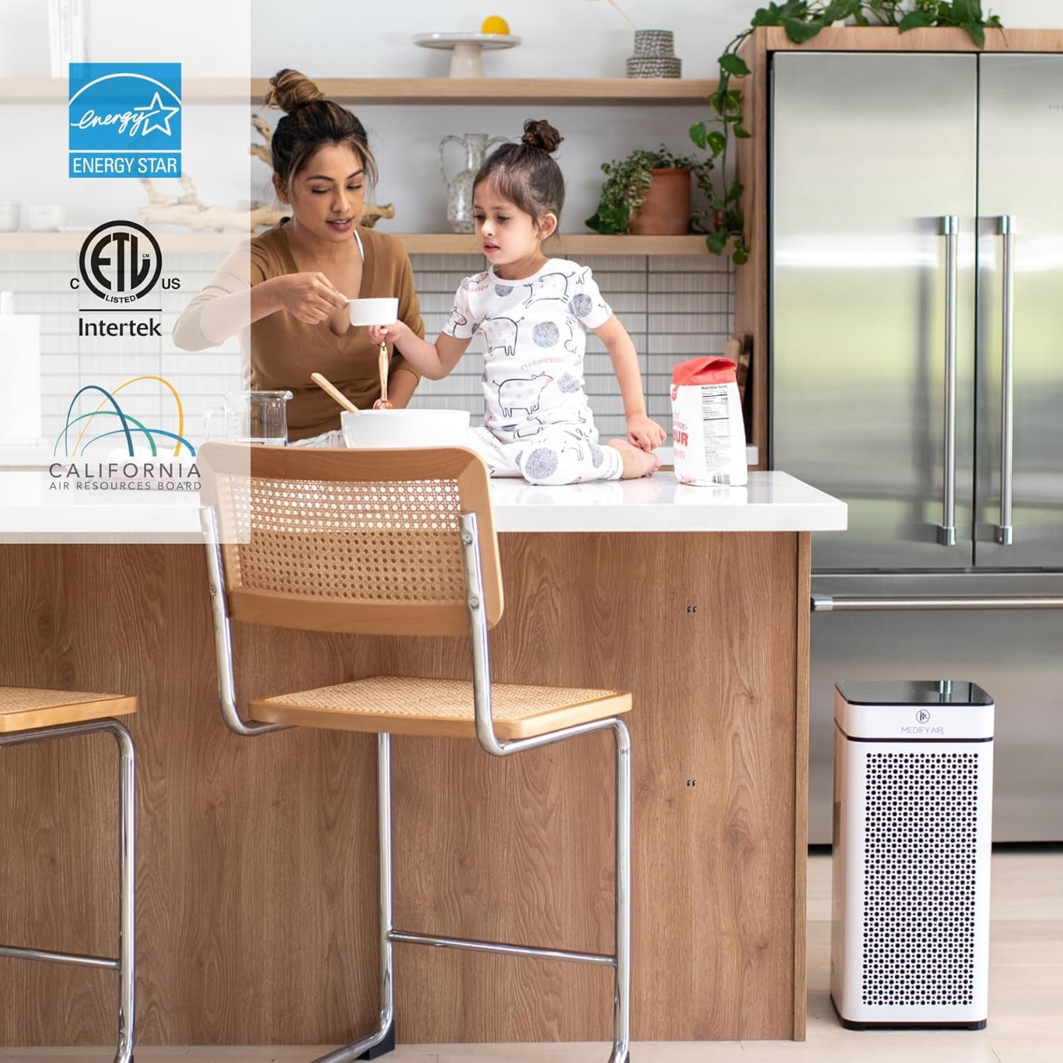 Medify MA-40 Air Purifier with True HEPA H13 Filter | 1,793 Ft² Coverage in 1Hr for Smoke, Wildfires, Odors, Pollen, Pets | Quiet 99.9% Removal to 0.1 Microns | White, 2-Pack