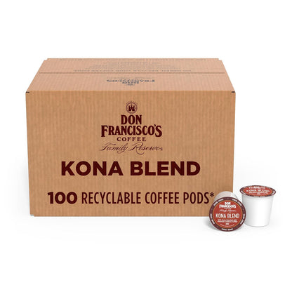 Kona Blend Single Serve Coffee Pods, Medium Roast, 100Ct | Compatible with Keurig Coffee Pod Brewers, 100% Arabica Coffee, Convenient Single Serve Brewing, Fresh Brew in Every Cup