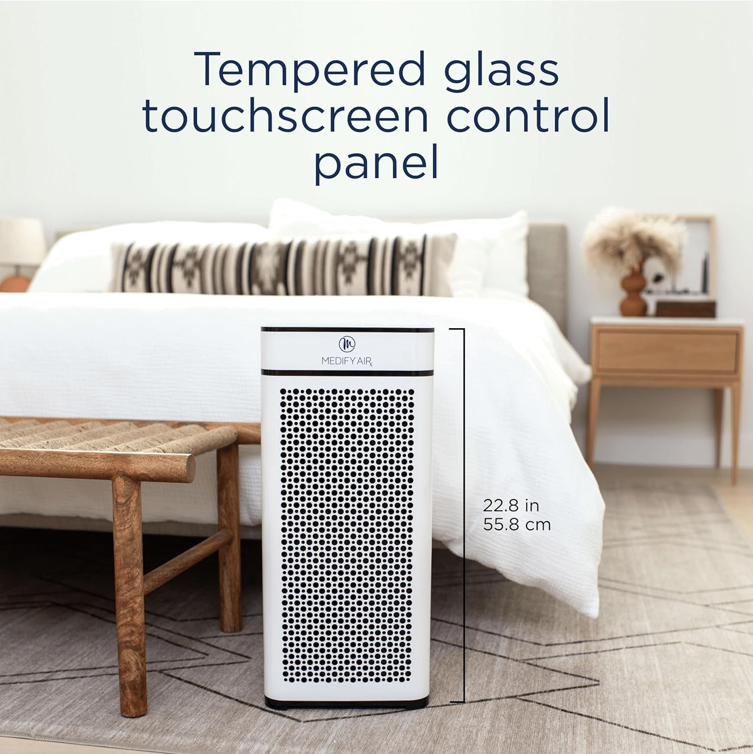 Medify MA-40 Air Purifier with True HEPA H13 Filter | 1,793 Ft² Coverage in 1Hr for Smoke, Wildfires, Odors, Pollen, Pets | Quiet 99.9% Removal to 0.1 Microns | White, 2-Pack