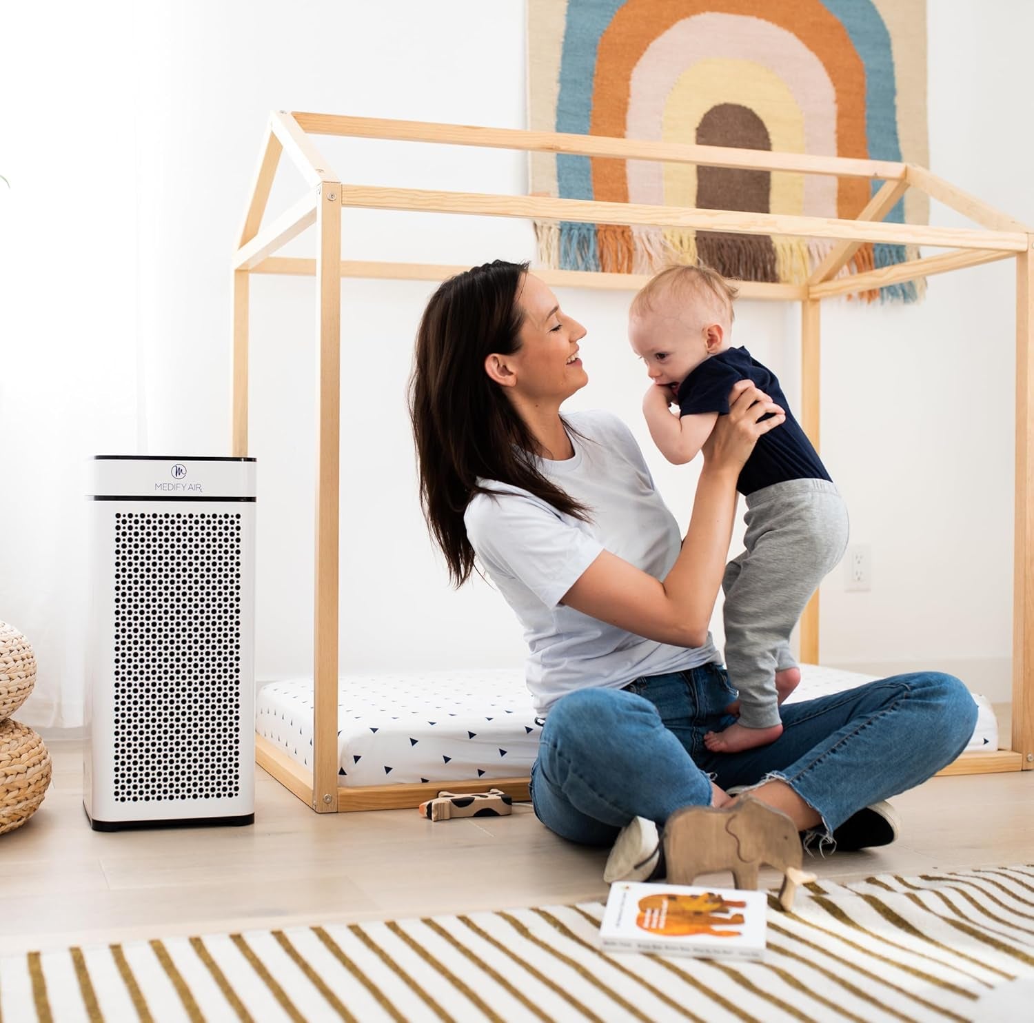 Medify MA-40 Air Purifier with True HEPA H13 Filter | 1,793 Ft² Coverage in 1Hr for Smoke, Wildfires, Odors, Pollen, Pets | Quiet 99.9% Removal to 0.1 Microns | White, 2-Pack