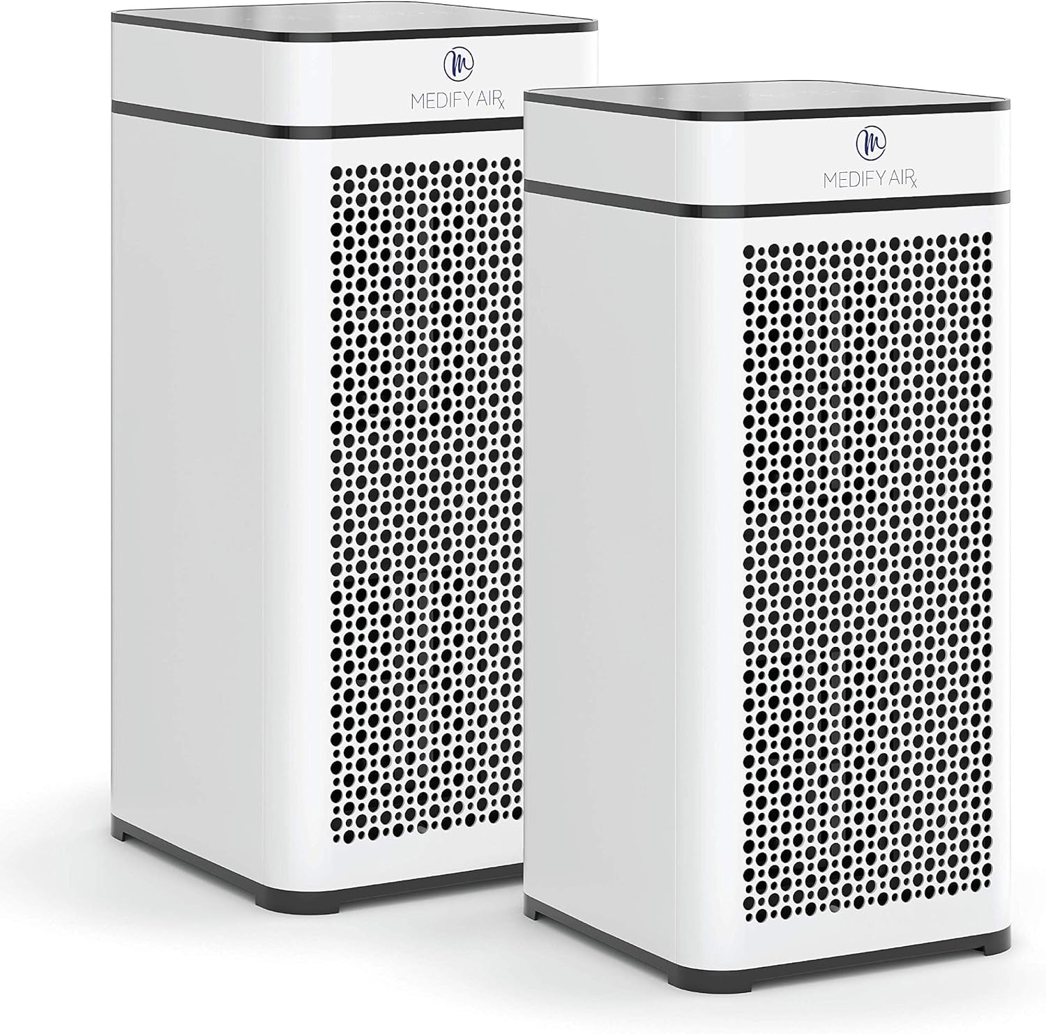 Medify MA-40 Air Purifier with True HEPA H13 Filter | 1,793 Ft² Coverage in 1Hr for Smoke, Wildfires, Odors, Pollen, Pets | Quiet 99.9% Removal to 0.1 Microns | White, 2-Pack
